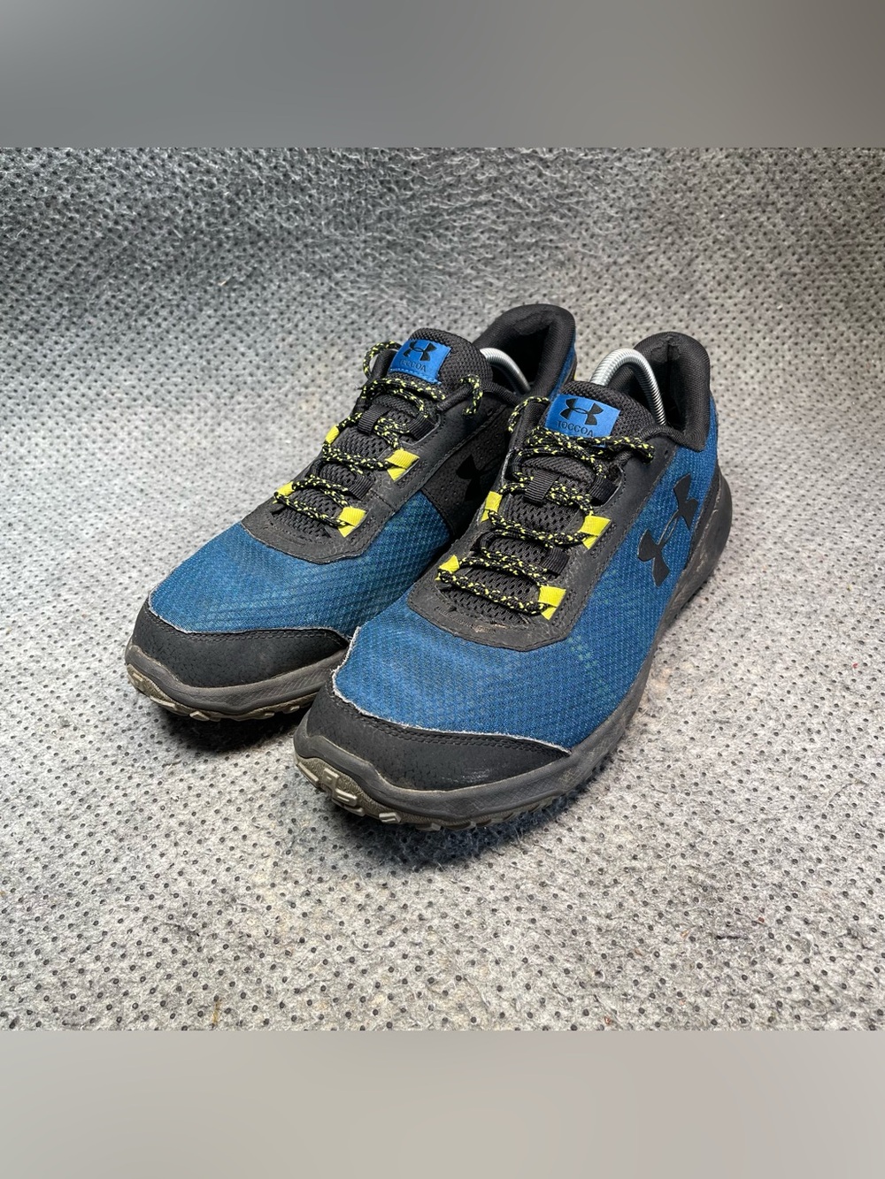 Under Armour Toccoa Trail Blue Black Shoes Size 12 Men’s - Picture 2 of 11